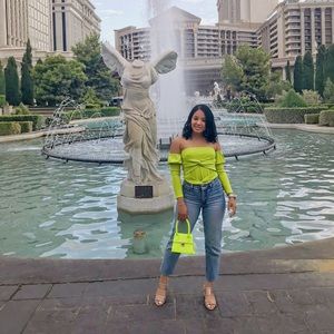 Off the shoulders neon blouse used only one time